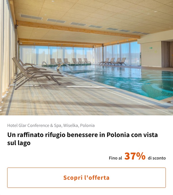 Un raffinato rifugio benessere in Polonia con vista sul lago