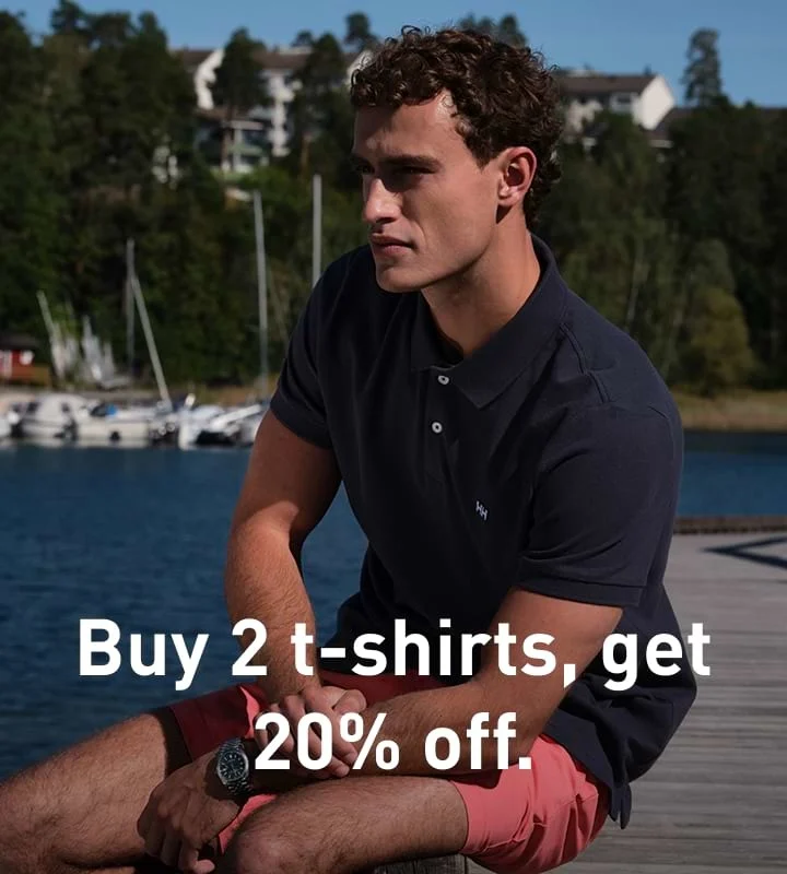 Buy 2 t-shirts, get 20% off