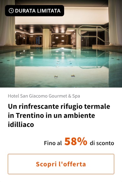 Un rinfrescante rifugio termale in Trentino in un ambiente idilliaco