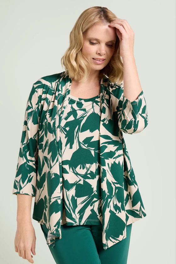 GIACCA FLUIDA IN JERSEY STAMPATO