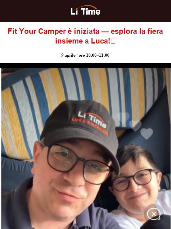 🎥🤩Luca è in diretta dalla fiera dei camper — vieni a scoprire cosa sta succedendo!