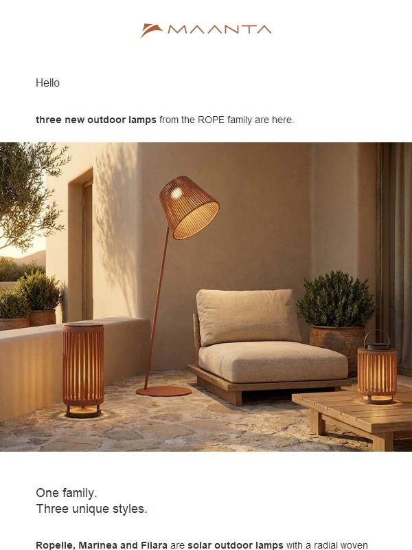 Three new solar lamps have arrived.