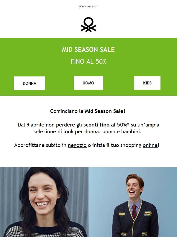 Iniziano le Mid Season Sale: fino al -50%