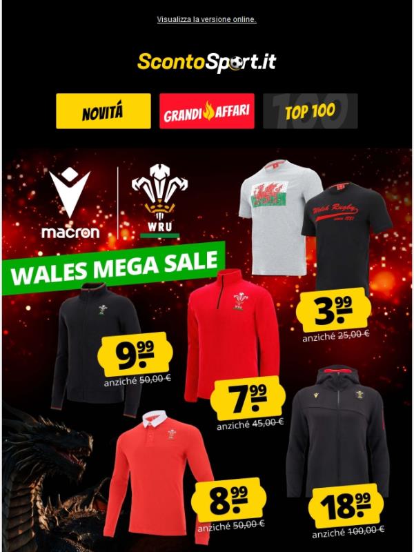 🔥 Sono appena arrivati i prodotti per tifosi del Galles di Macron!