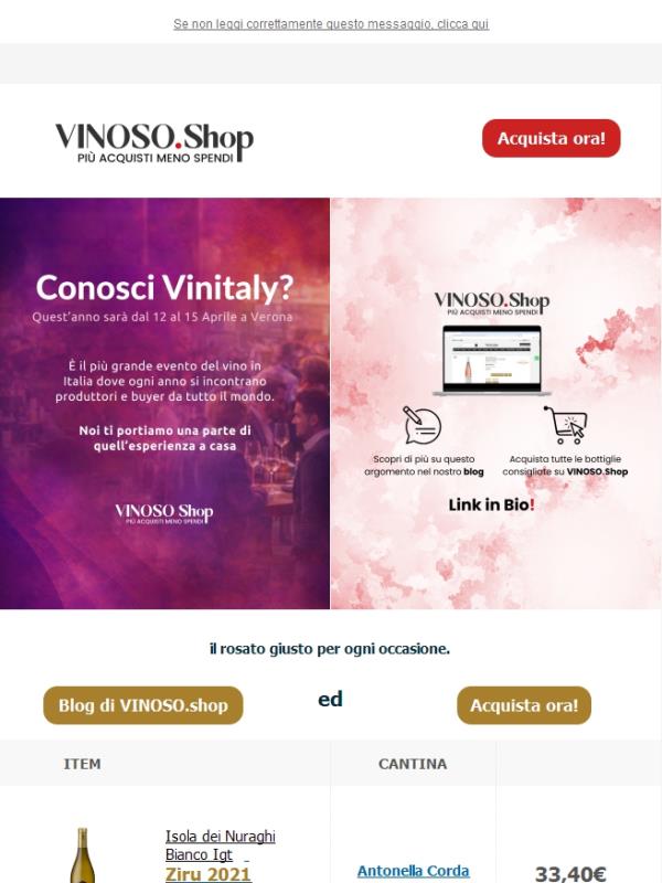 😱 VINOSO | Presente al Vinitaly 2026, disponibile su VINOSO