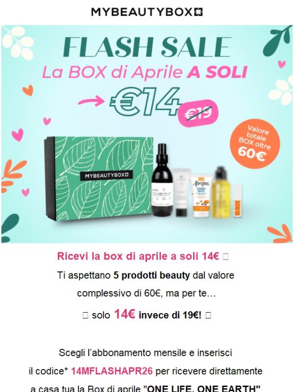 Ricevi 60€ di prodotti beauty a soli 14€ 😱
