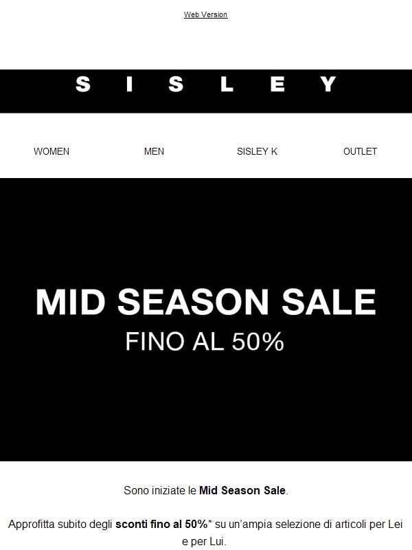 Le Mid Season Sale iniziano ora: fino al -50%