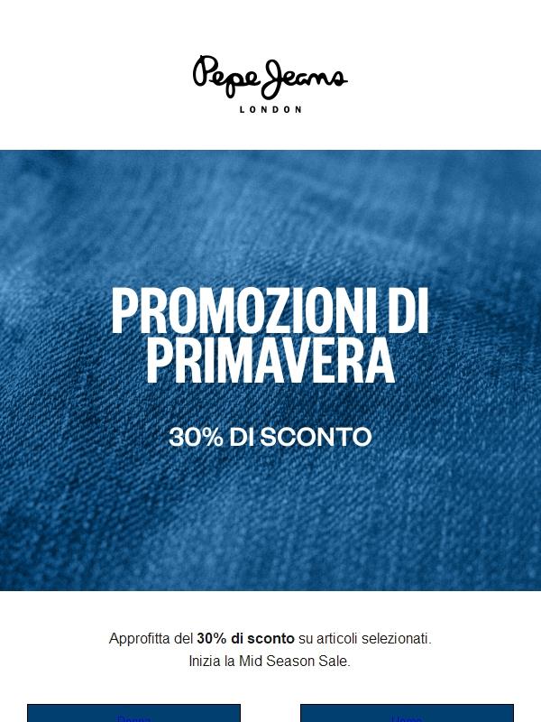 30% di sconto su stili selezionati