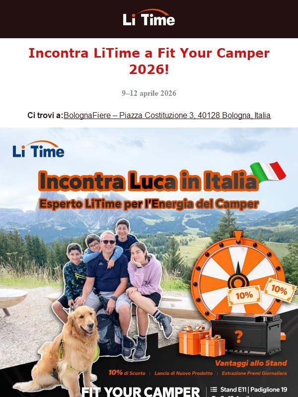 Incontra LiTime a Fit Your Camper 2026!🚐