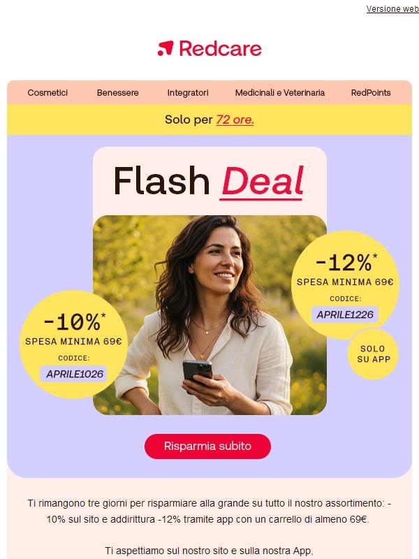 💙Solo 72 ore: risparmia fino al 12% su tutto l’assortimento!