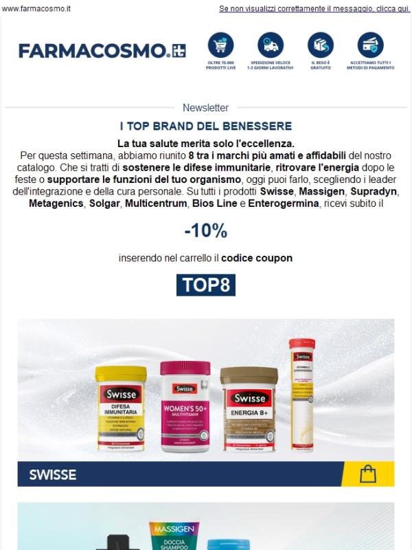 🩺 -10% sui Top Brand del benessere