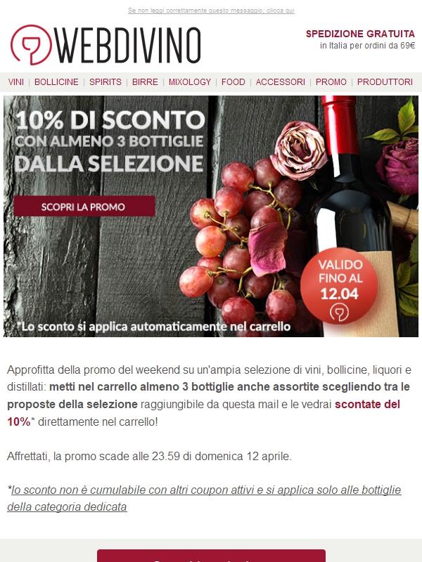 -10% fino a domenica 🔥 100 bottiglie per risparmiare