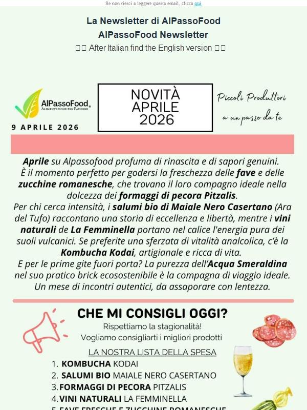🍷🧀🥓Kombucha, Vini e Formaggi: Novità di Aprile