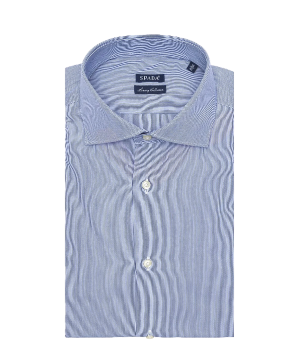 Camicia riga stretta in puro cotone 