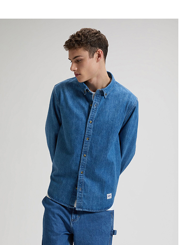 Workwear Relaxed Button Down No Pocket Shirt