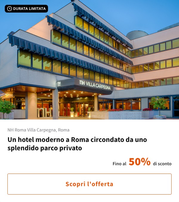 Un hotel moderno a Roma circondato da uno splendido parco privato