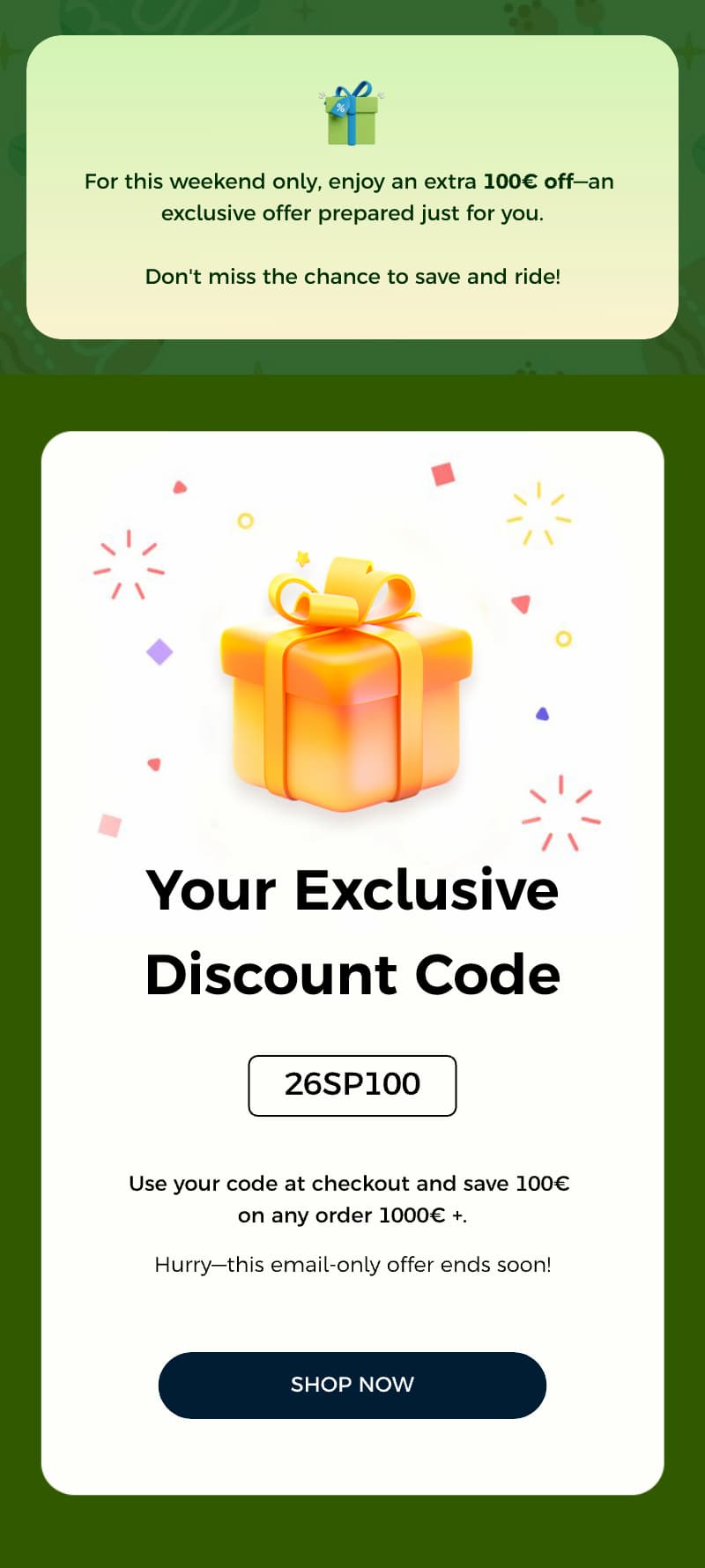 Your Exclusive Discount Code