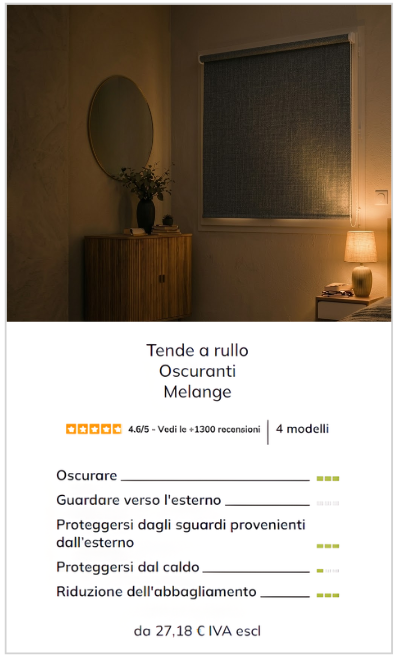 Tenda a rullo Oscurante Melange