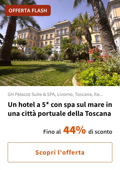 Un hotel a 5* con spa sul mare in una città portuale della Toscana