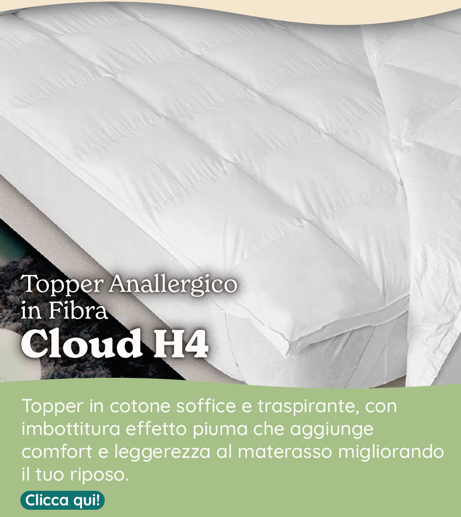 Topper Anallergico in Fibra - Cloud h4