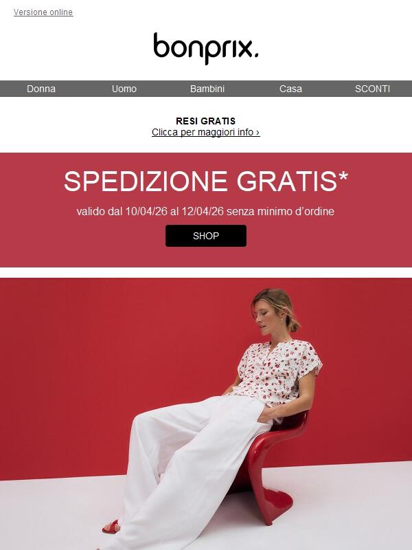 Spedizione gratuita – solo per poco 🎉