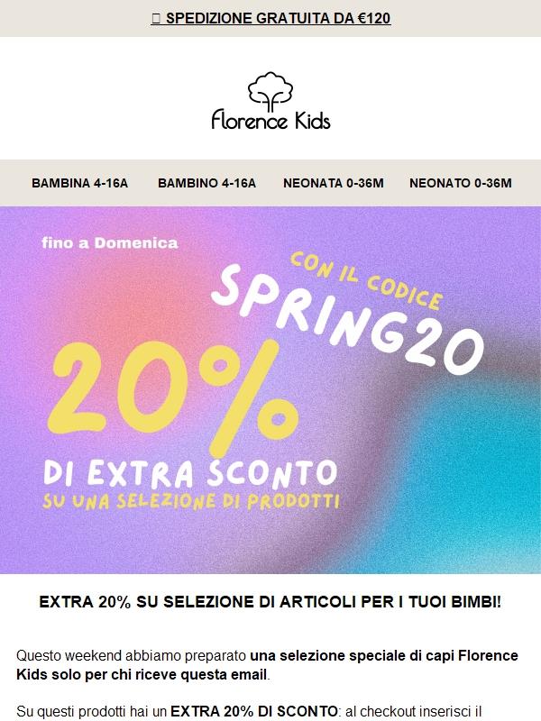 ✨ EXTRA 20% SOLO PER TE CON IL CODICE SPRING20