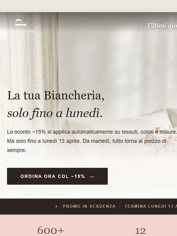 Ultimi Giorni! −15% su tutto