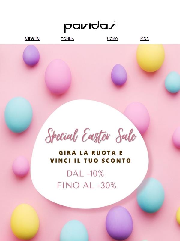 🎉 Festeggia con noi: fino a -30% per Pasqua!
