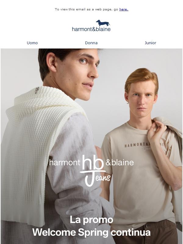 Welcome Spring HB Jeans: -20% sul primo capo, -30% dal secondo!