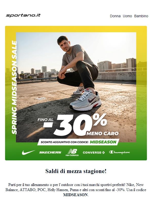 Saldi di Mezza Stagione! Fino al -30% con il codice MIDSEASON