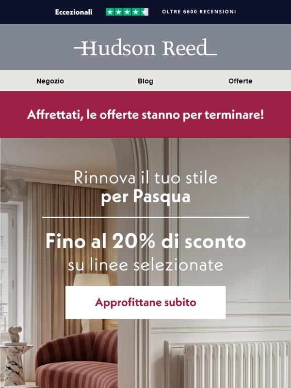 Ultimi giorni: fino al -20% sul design senza tempo