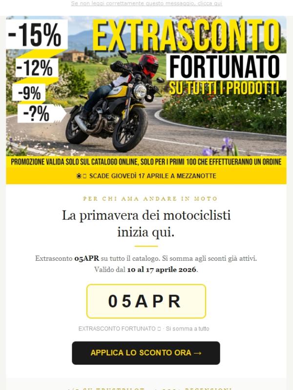 ☀️ ExtraSconto Fortunato: -7%,  -9% o -15%? Solo i primi 100 lo scoprono"