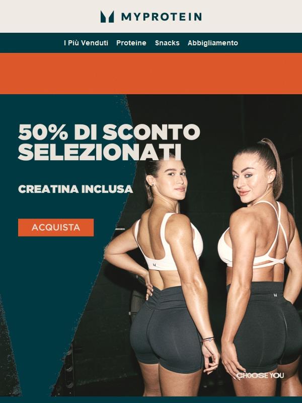 Scade Oggi 💥 -50% sulla Creatina