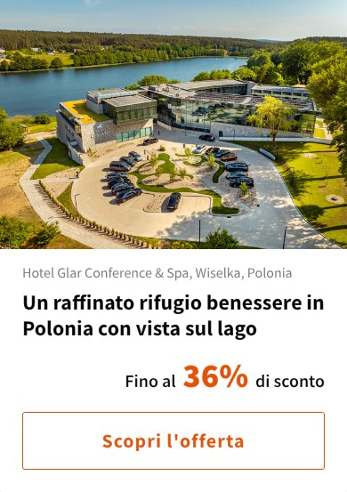 Un raffinato rifugio benessere in Polonia con vista sul lago