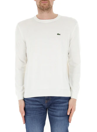 Maglia Girocollo in Misto Cotone / Bianco