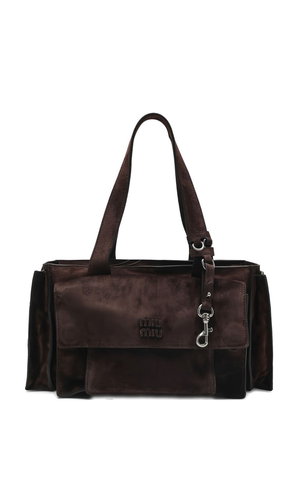 Utilitaire suede leather tote bag