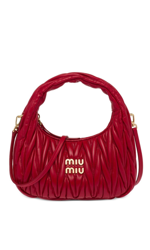 Wander matelassé leather hobo bag