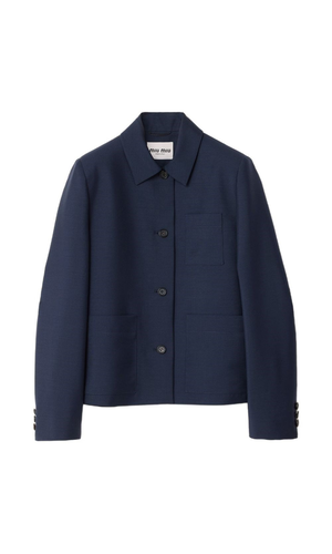 Wool single-breasted jacket
