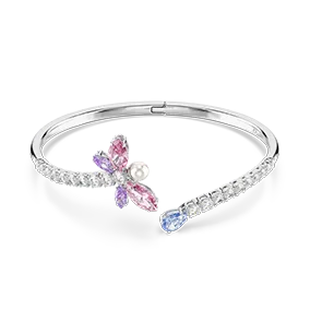 Bracciale rigido Ariana Grande x Swarovski, Taglio misto, Libellula, Multicolore, Placcato rodio
