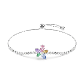 Bracciale Ariana Grande x Swarovski, Taglio misto, Fiore, Multicolore, Placcato rodio