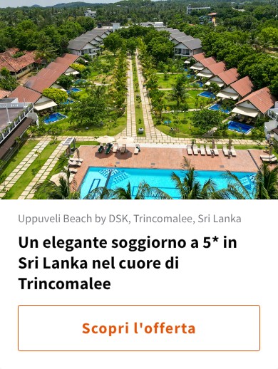 Un elegante soggiorno a 5* in Sri Lanka nel cuore di Trincomalee