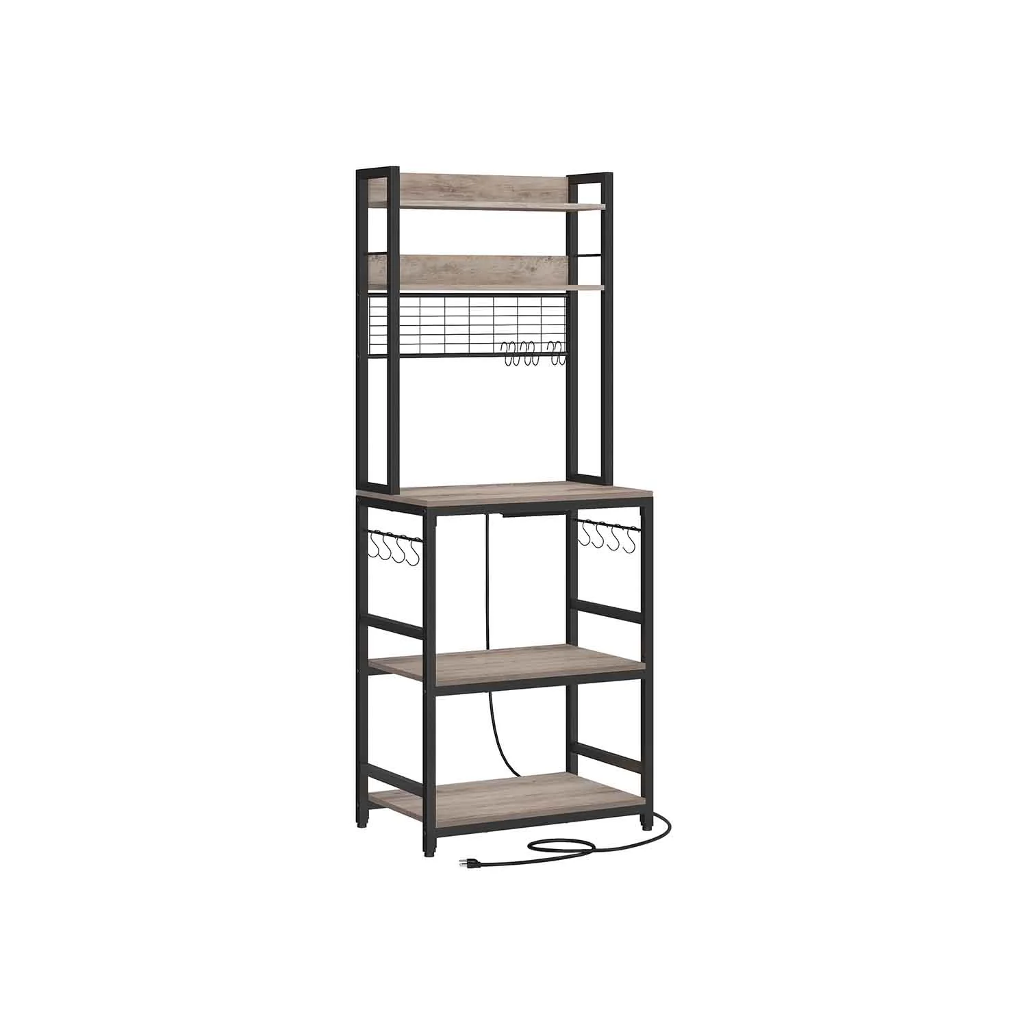 Image of Scaffale da Cucina con Prese Ganci per Microonde