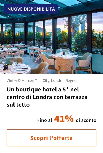 Un boutique hotel a 5* nel centro di Londra con terrazza sul tetto