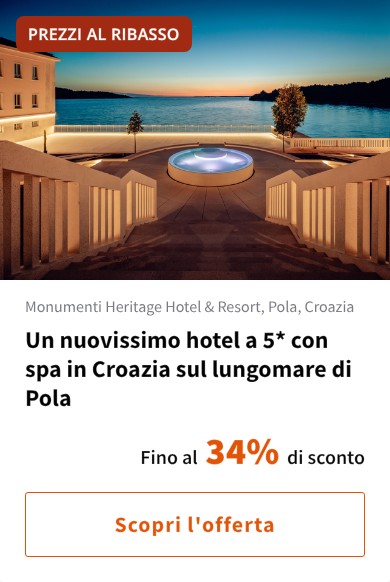 Un nuovissimo hotel a 5* con spa in Croazia sul lungomare di Pola