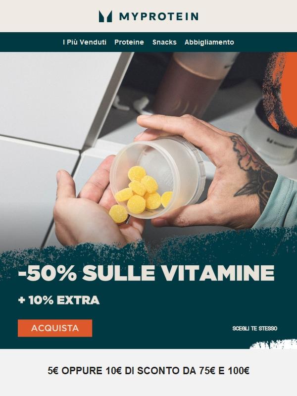 -50% + 10% Extra sulle Vitamine 💊