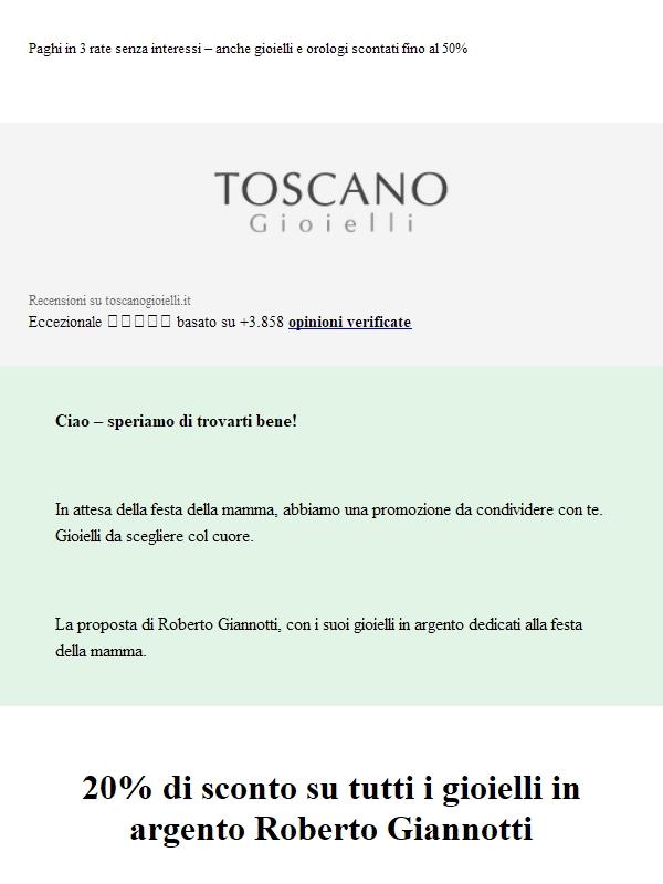 20% su Roberto Giannotti - fino al 10 Maggio