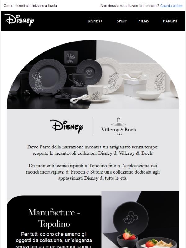 Rendi ogni giorno magico con Disney x Villeroy & Boch 🍽️✨