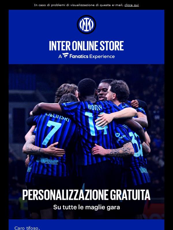 La tua maglia, il tuo nome: personalizzazione gratuita 🖤💙