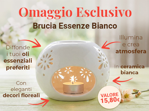 In OMAGGIO il Brucia Essenze Bianco in Ceramica