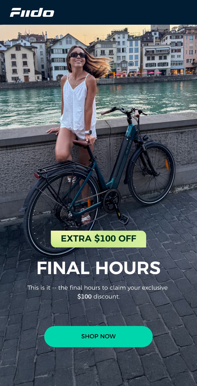 EXTRA $100 OFF FINAL HOURS